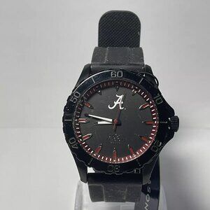 Alabama Crimson Tide NCAA Black Silicone Watch by Jack Mason NEW